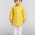 Baby boys yellow pure cotton geometric print kurta pyjama set