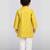 Baby boys yellow pure cotton geometric print kurta pyjama set