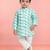 Baby boys aqua pure cotton animal print kurta pyjama set