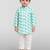 Baby boys aqua pure cotton animal print kurta pyjama set