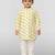 Baby boys yellow pure cotton animal print kurta pyjama set