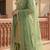Elegant Pista Green Brocade Kurti and Sharara Set with Scalloped Dupatta