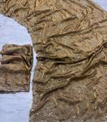 Brown Color Cudana and sequins work Satin Saree