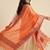 Banarasi pure organza silk dupatta in orange colour with zari work