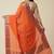 Banarasi pure organza silk dupatta in orange colour with zari work