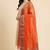 Banarasi pure organza silk dupatta in orange colour with zari work
