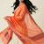 Banarasi pure organza silk dupatta in orange colour with zari work