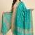 Banarasi pure chiniya silk dupatta in turquoise colour with zari work