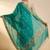 Banarasi pure chiniya silk dupatta in turquoise colour with zari work