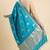 Banarasi pure kataan silk dupatta in teal green colour with zari work