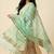 Banarasi pure chiffon silk dupatta in light green colour with zari work