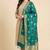 Banarasi pure kataan silk dupatta in teal green colour with zari work
