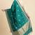 Banarasi pure kataan silk dupatta in teal green colour with zari work
