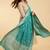 Banarasi pure khaddi georgette silk dupatta in green colour with zari work