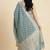 Banarasi pure khaddi georgette silk dupatta in sea green colour with minakari work