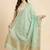 Banarasi pure munga silk dupatta in seagreen colour with zari work