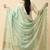 Banarasi pure munga silk dupatta in seagreen colour with zari work