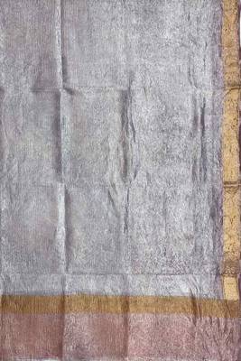 Banarasi pure tissue silk dupatta in purple colour with zari work 6