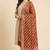 Banarasi pure khaddi georgette silk dupatta in orange colour with zari work