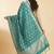 Banarasi kataan silk dupatta in green colour with floral minakari work