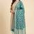 Banarasi kataan silk dupatta in green colour with floral minakari work