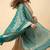 Banarasi pure khaddi georgette silk dupatta in green colour with zari work