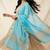 Banarasi pure chiffon silk dupatta in skyblue colour with zari work