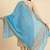 Banarasi pure chiffon silk dupatta in skyblue colour with zari work