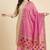 Banarasi pure munga silk dupatta in pink colour with zari work