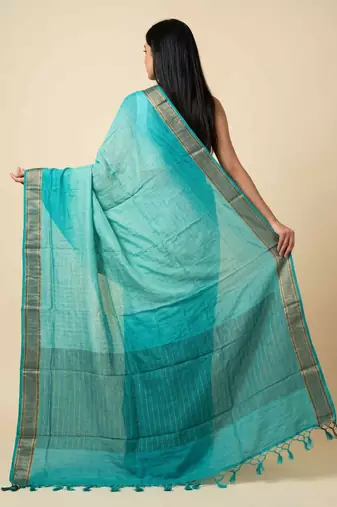 Banarasi pure chiffon silk dupatta in green colour with zari work