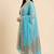 Banarasi pure chiffon silk dupatta in skyblue colour with zari work