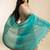 Banarasi pure chiffon silk dupatta in green colour with zari work