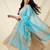 Banarasi pure chiffon silk dupatta in skyblue colour with zari work