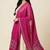 Banarasi pure chiffon silk dupatta in magenta colour with floral zari booti work