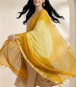 Banarasi pure chiffon silk dupatta in dual shade with zari work