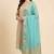 Banarasi pure chiffon silk dupatta in seagreen colour with zari work
