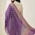 Banarasi pure chiffon silk dupatta in purple colour with floral work