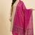 Banarasi pure chiffon silk dupatta in magenta colour with floral zari booti work