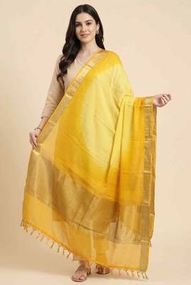 Banarasi pure chiffon silk dupatta in dual shade with zari work 3