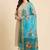 Banarasi pure chiffon silk dupatta in skyblue colour with floral digital print  work