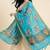 Banarasi pure chiffon silk dupatta in skyblue colour with floral digital print  work