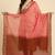 Banarasi pure chiffon silk dupatta in red colour with zari work