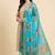Banarasi pure chiffon silk dupatta in skyblue colour with floral digital print  work
