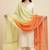 Banarasi pure chiffon silk dupatta in dual shade with zari booti work