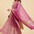 Banarasi pure khaddi georgette silk dupatta in pink colour with minakari work