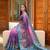 Purple Color Printed,zari border Work Silk Blend Saree