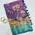 Purple Color Printed,zari border Work Silk Blend Saree