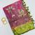 Olive Color Printed,zari border Work Silk Blend Saree