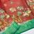 Peach Color Printed,zari border Work Silk Blend Saree