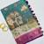 Wine Color Printed,zari border Work Silk Blend Saree